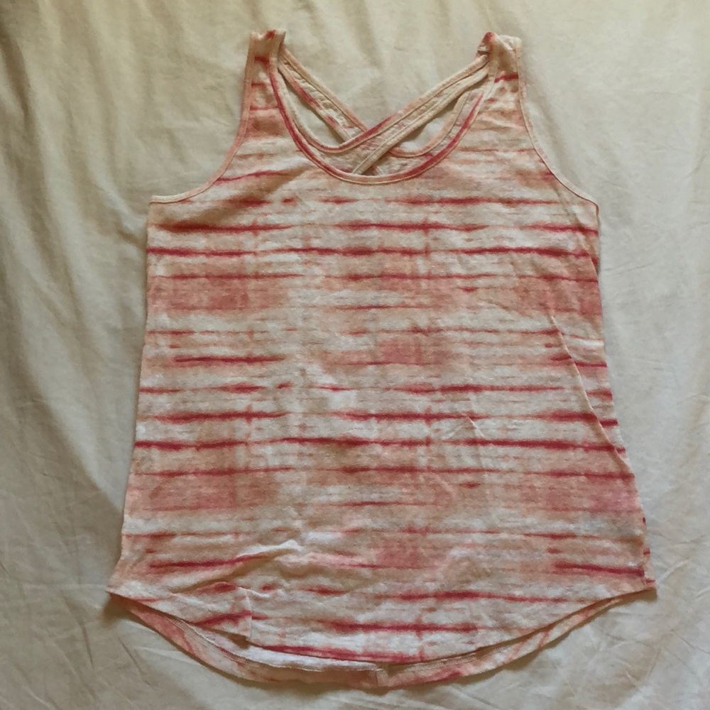 Tiedye striped tank top